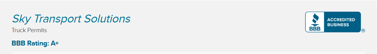 Better Business Bureau rating and accreditation